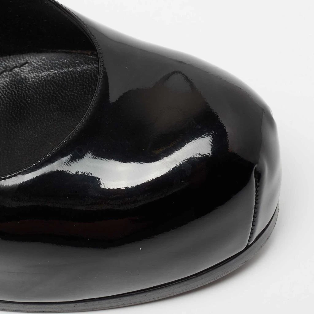 Yves Saint Laurent Black Patent Leather Tribtoo Slingback  Pumps Size 40 商品