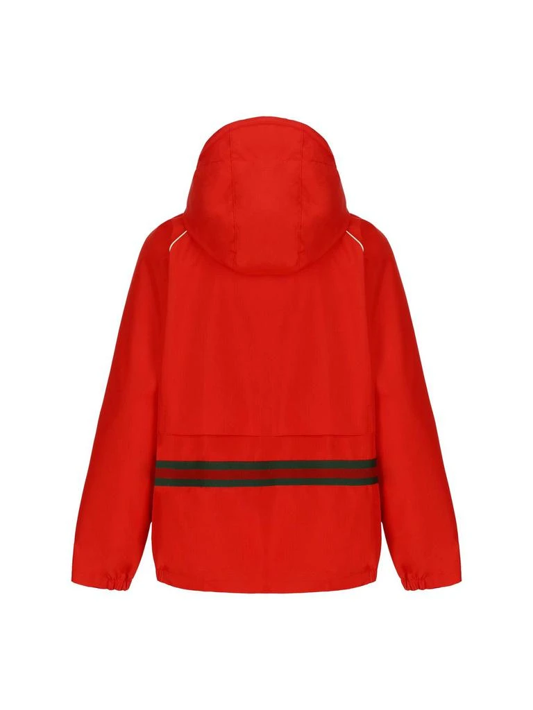 商品Gucci|Gucci Kids Logo Patch Zip-Up Hooded Jacket,价格¥3914,第2张图片详细描述