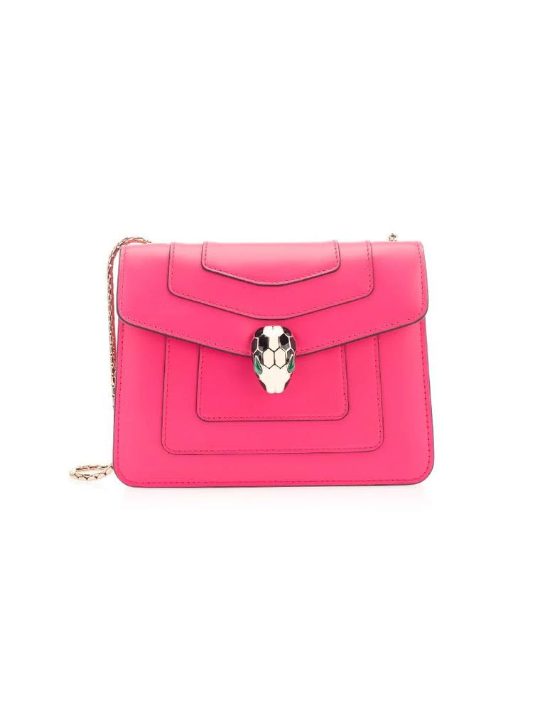 商品BVLGARI|Bulgari Women's Pink Leather Shoulder Bag,价格¥19479,第1张图片