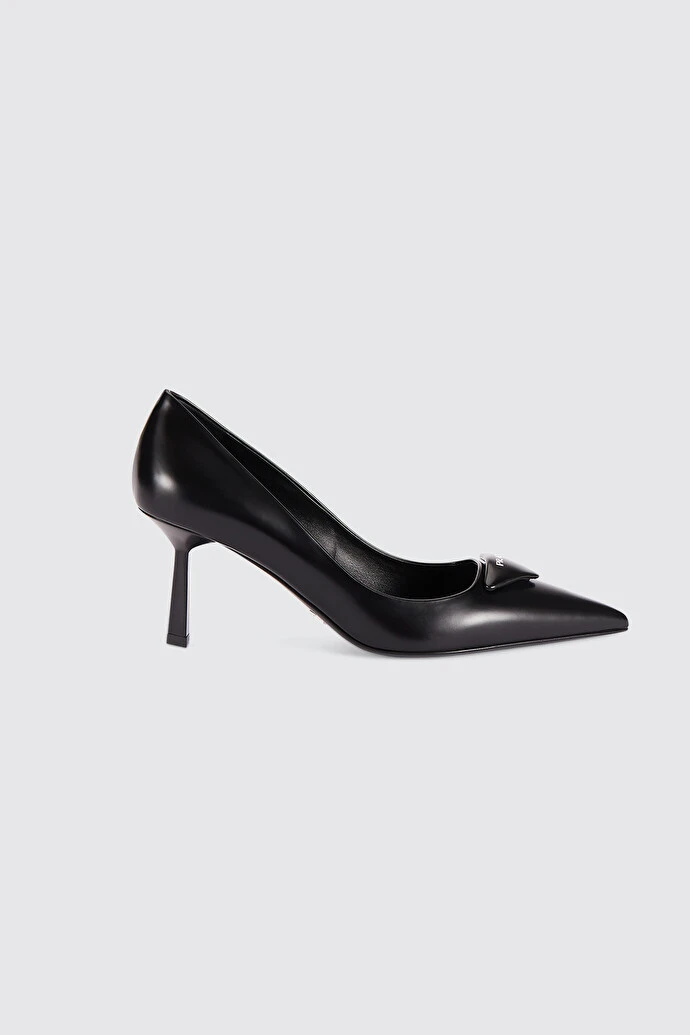 商品Prada|PRADA 女士黑色皮革高跟鞋 1I928M-055-F0002,价格¥4995,第1张图片