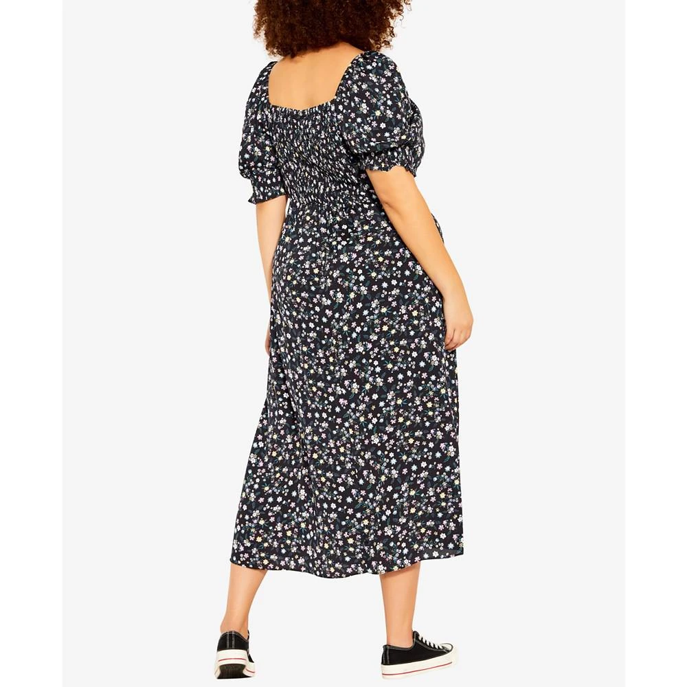 商品City Chic|Trendy Plus Size Summer Daisy Maxi Dress,价格¥694,第2张图片详细描述