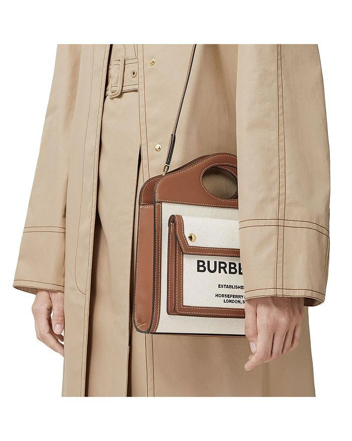 商品Burberry|Mini Canvas & Leather Pocket Bag,价格¥10842,第3张图片详细描述