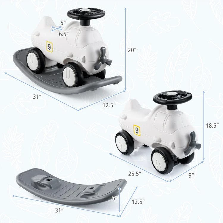3-in-1 Rocking Horse and Sliding Car with Detachable Balance Board 商品