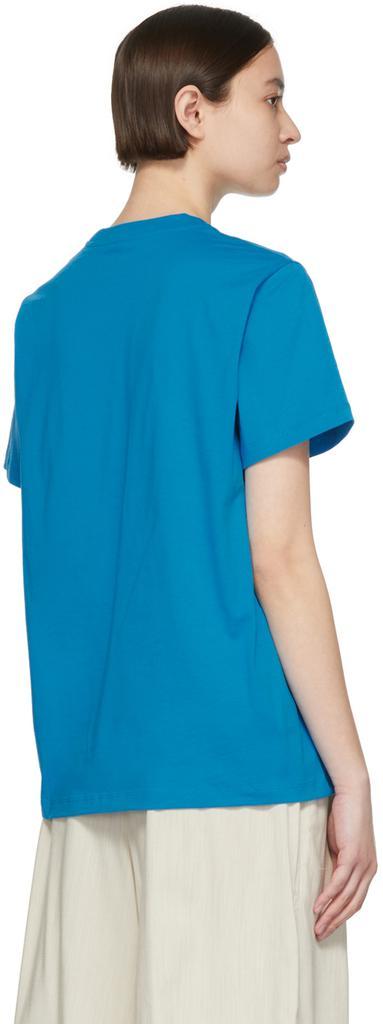 商品Ganni|Blue Organic Cotton T-Shirt,价格¥612,第5张图片详细描述