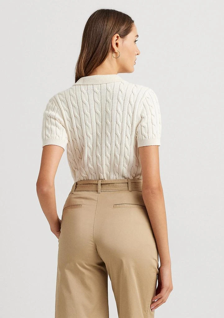 商品Ralph Lauren|Cable Knit Cotton Polo Sweater,价格¥708,第2张图片详细描述