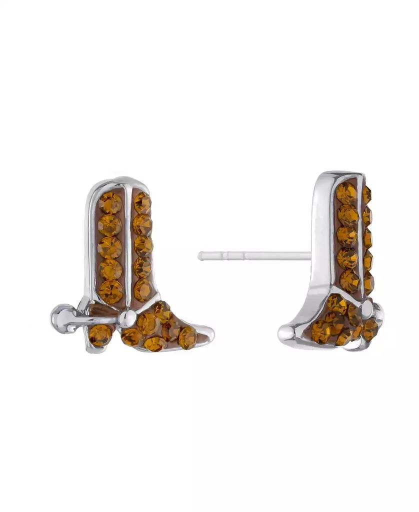 商品Giani Bernini|Crystal (0.24 ct.t.w) Pave Cowboy Boots Stud Earrings in Sterling Silver,价格¥132,第1张图片