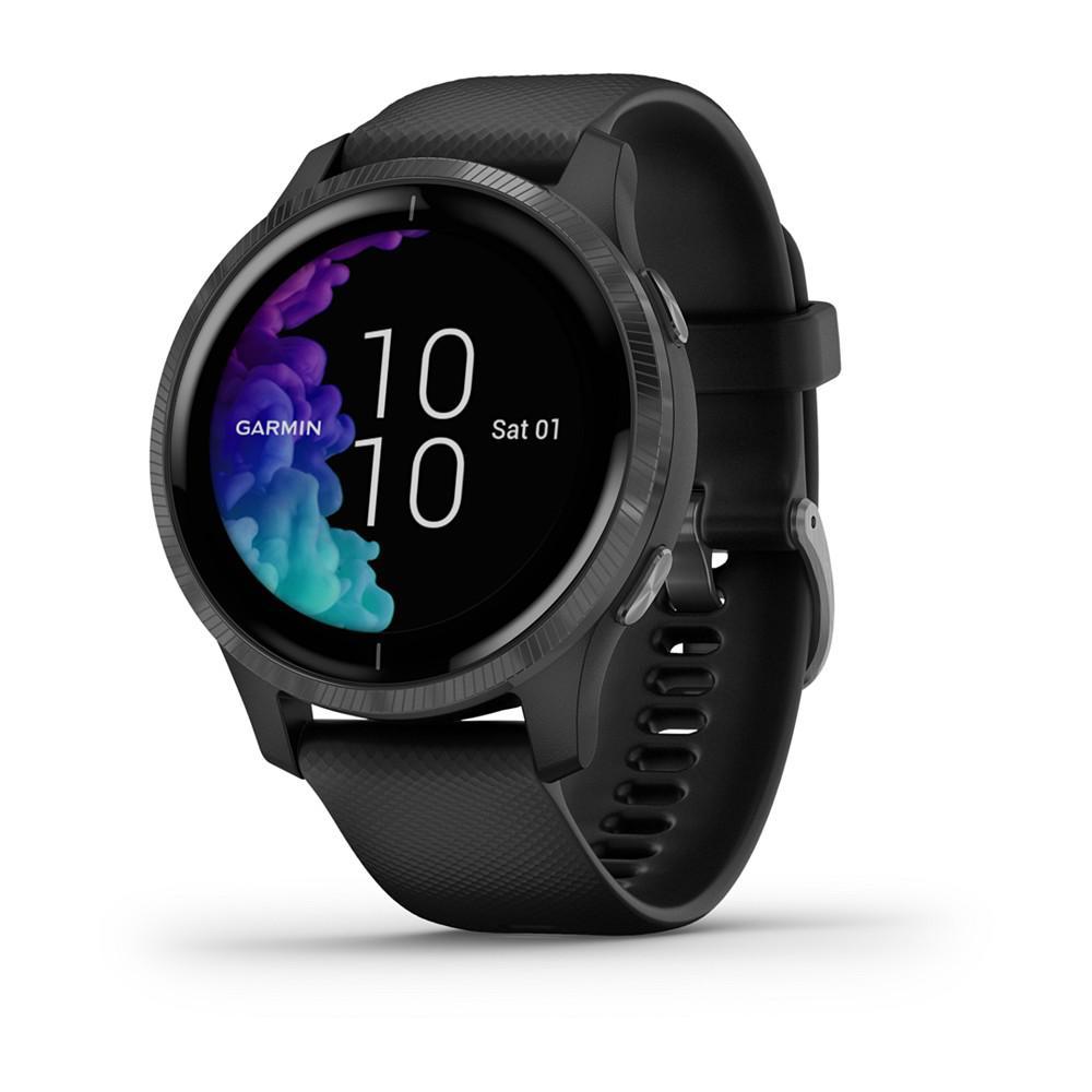 商品Garmin|Unisex Venu Black Silicone Strap Touchscreen Smart Watch 43mm,价格¥2632,第1张图片