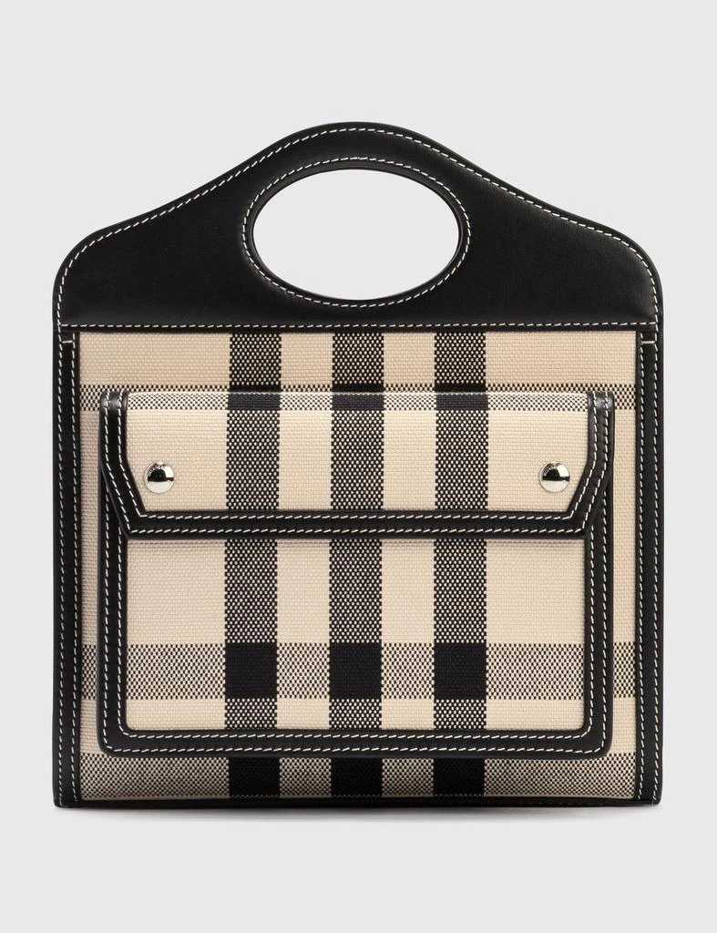 商品Burberry|Mini Check Canvas and Leather Pocket Bag,价格¥5201,第1张图片