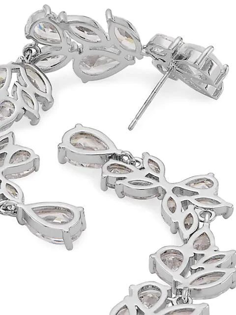 商品Shashi|Fallen Leaf Silver-Plated & Cubic Zirconia Drop Earrings,价格¥582,第3张图片详细描述