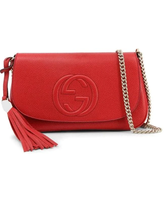 商品Gucci|Gucci Red Leather Small Soho Women's Crossbody Bag 536224 A7M0G 6523,价格¥10788,第1张图片