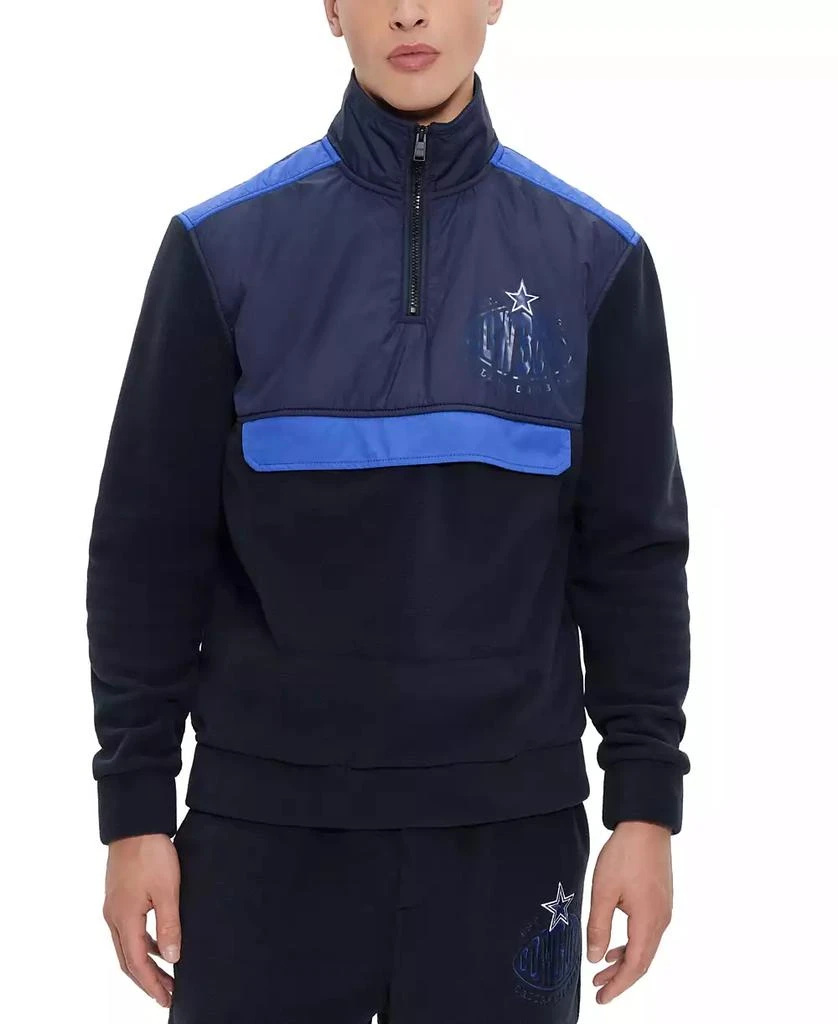 商品Hugo Boss|Men's BOSS x NFL Zip-Neck Sweatshirt,价格¥933,第1张图片