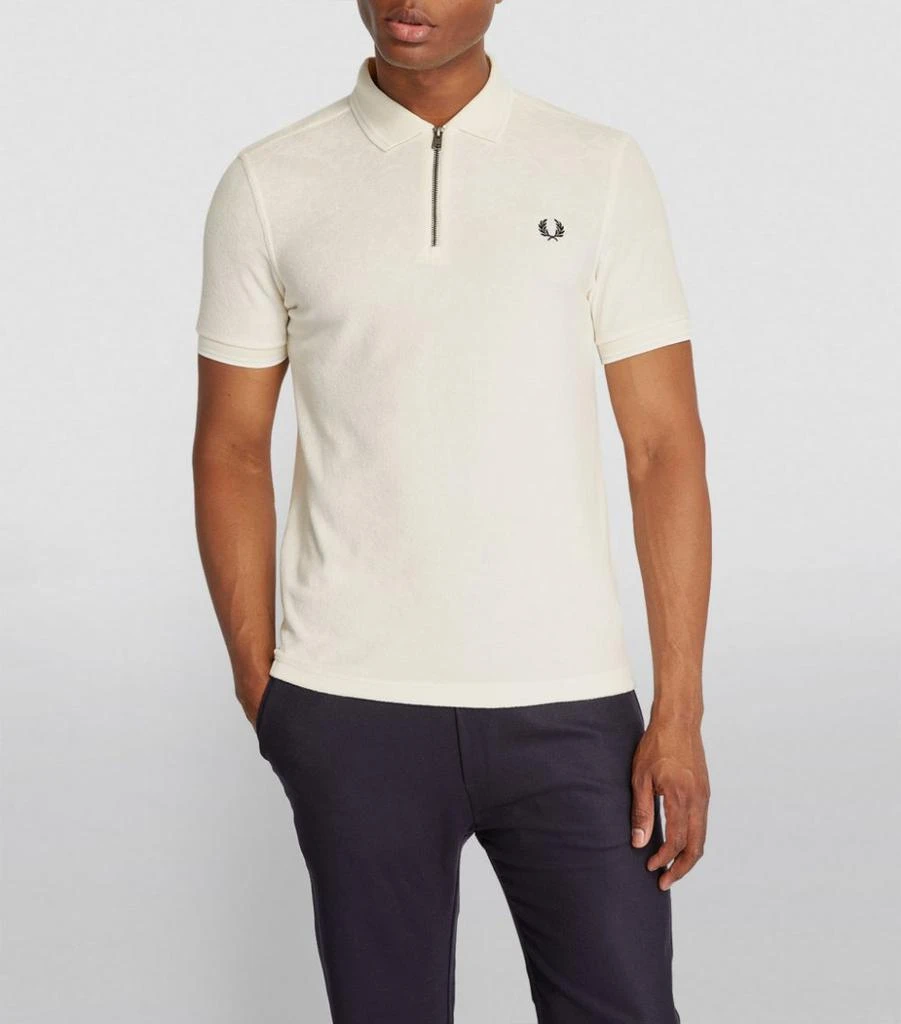 商品Fred Perry|Towel Zip Polo Shirt,价格¥858,第3张图片详细描述