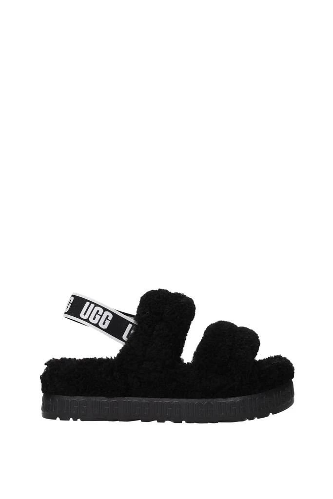 商品UGG|Sandals oh fluttita Sheepskin Black,价格¥590,第1张图片