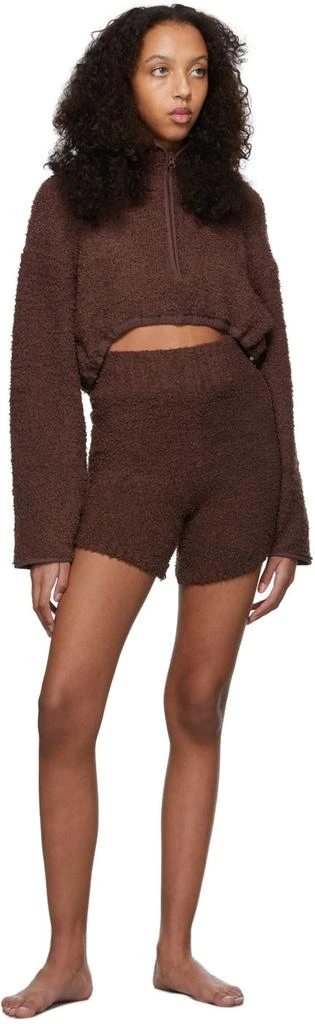 商品SKIMS|Brown Cozy Knit Cropped Sweatshirt,价格¥505,第4张图片详细描述