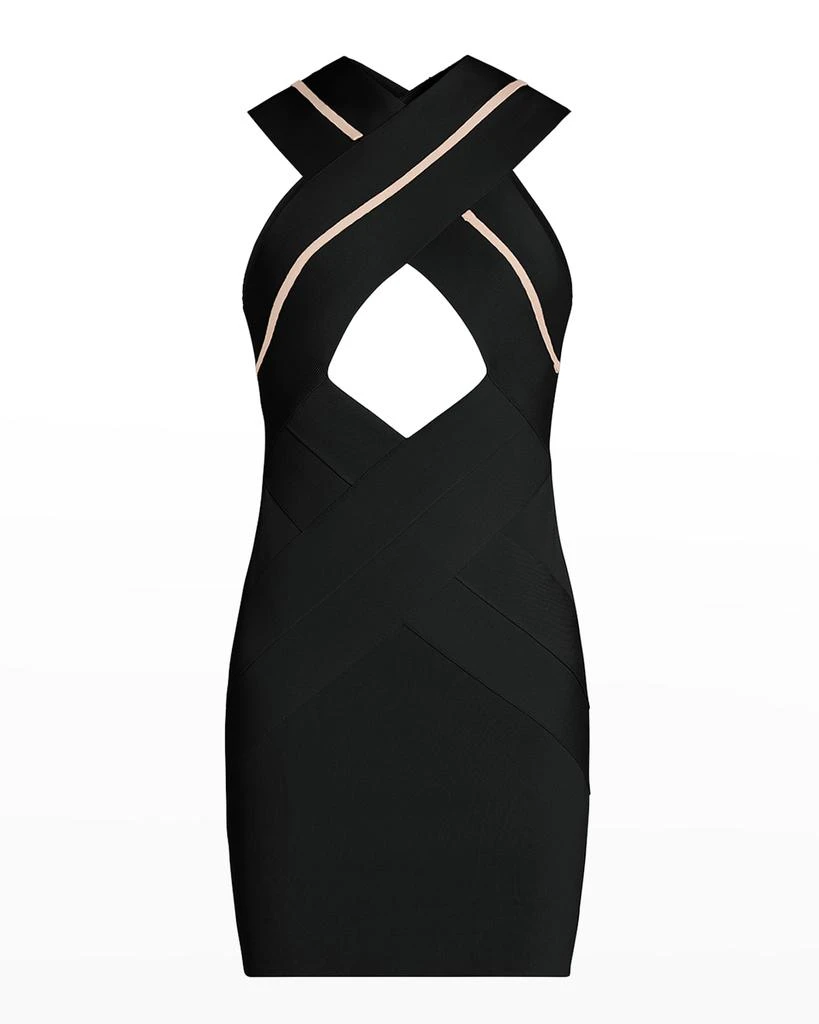 商品Herve By Herve Leger|Crossover Bandage Mini Dress,价格¥935,第2张图片详细描述