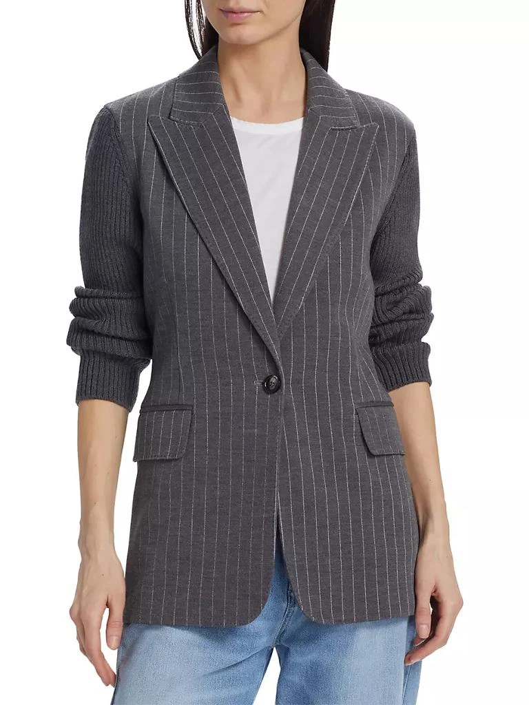 商品Max Mara|Quebec Wool Pinstripe Blazer,价格¥5048,第3张图片详细描述