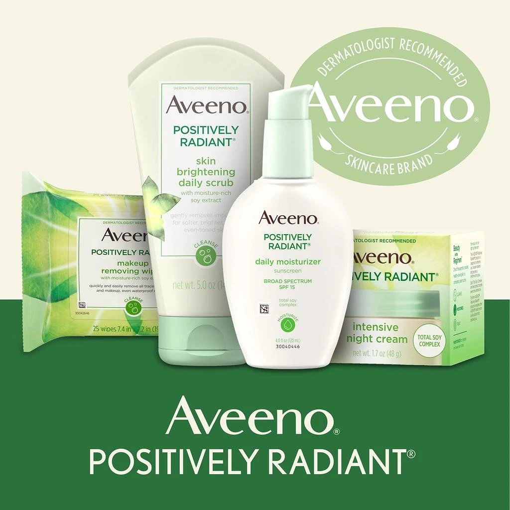 Aveeno Positively Radiant Daily Facial Moisturizer with Total Soy Complex and Broad Spectrum SPF 30 Sunscreen, Oil-Free and Non-Comedogenic, 2.5 fl. oz 商品