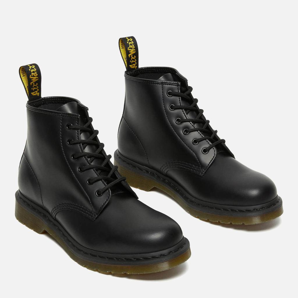 商品Dr. Martens|Dr. Martens 101 Smooth Leather 6-Eye Boots - Black,价格¥1296,第4张图片详细描述