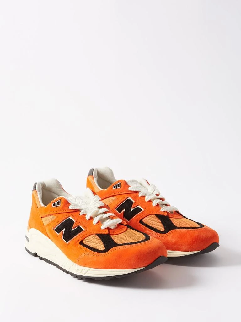 Made in USA 990v2 suede and mesh trainers 商品