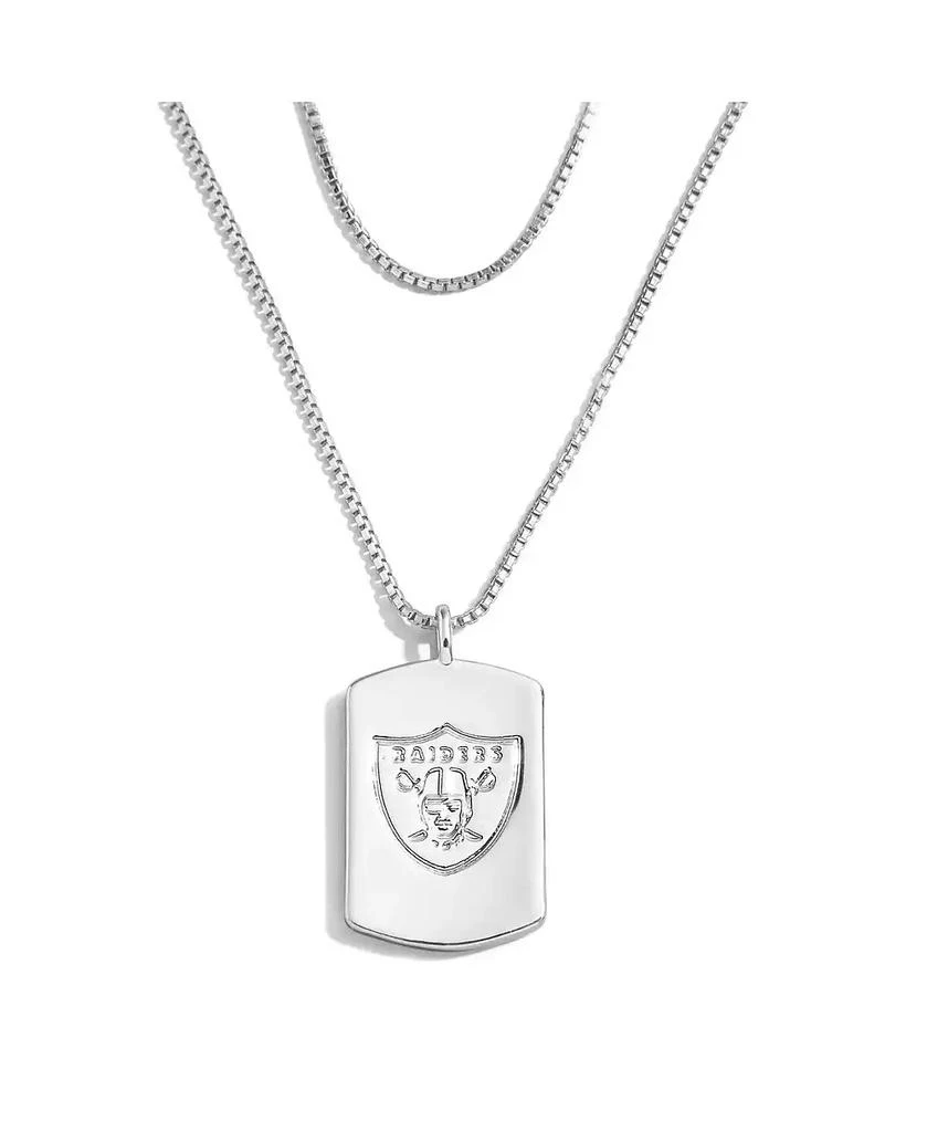 商品WEAR by Erin Andrews|Women's x Baublebar Las Vegas Raiders Silver Dog Tag Necklace,价格¥329,第1张图片