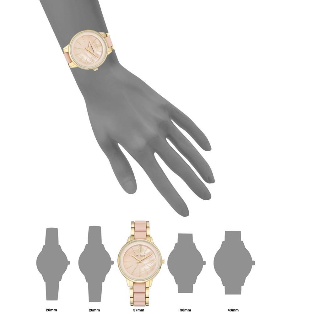 商品Anne Klein|Women's Gold-Tone Blush Link Bracelet Watch 37mm,价格¥286,第6张图片详细描述
