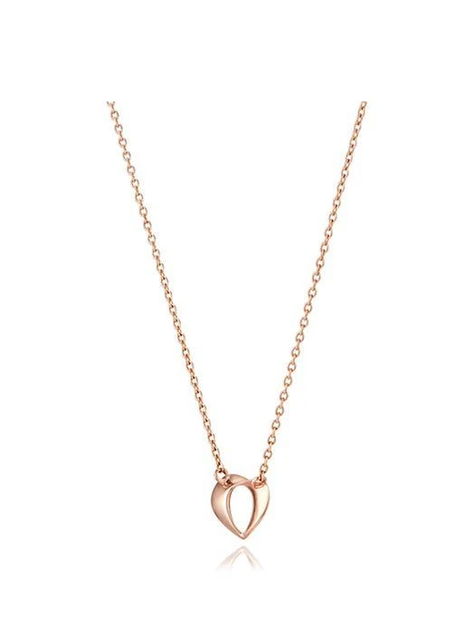 商品hyeres-lor|Petitlor 14K Heart Necklace_Pink Gold,价格¥2962,第2张图片详细描述