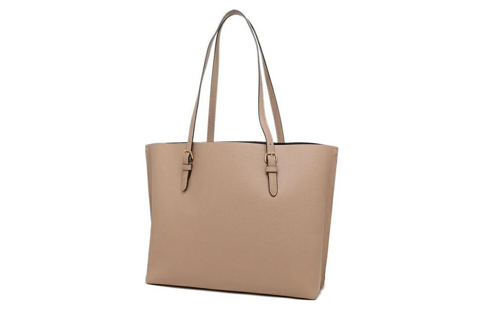 商品[国内直发] Coach|蔻驰 Mollie 34 纯色 牛皮革 妈咪包托特包Tote包购物袋手提单肩包 大号 女款 灰褐色,价格¥2244,第4张图片详细描述