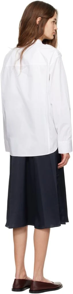 商品3.1 Phillip Lim|White & Navy Draped Shirt Combo Slip Midi Dress,价格¥4927,第3张图片详细描述