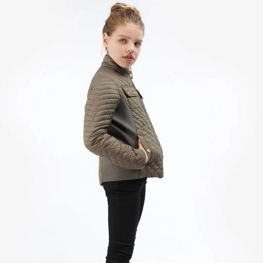 商品Barbour|Barbour International Girls' Enduro Morgan Quilt Jacket - Harley Green,价格¥379,第3张图片详细描述