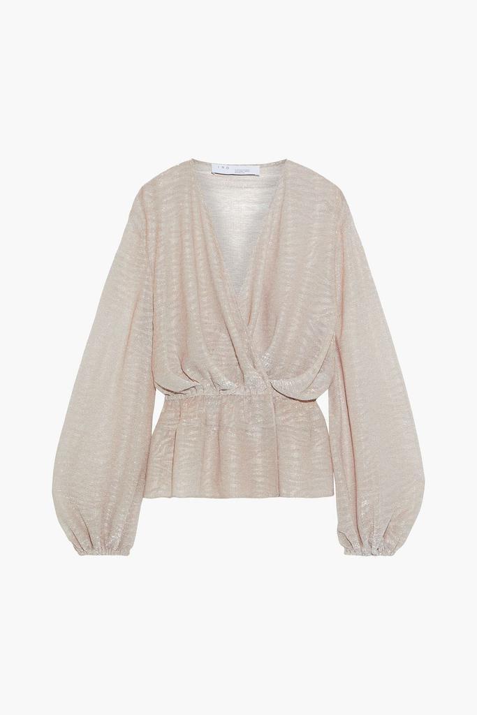 商品IRO|Maryle wrap-effect Lurex-jacquard peplum blouse,价格¥504,第1张图片