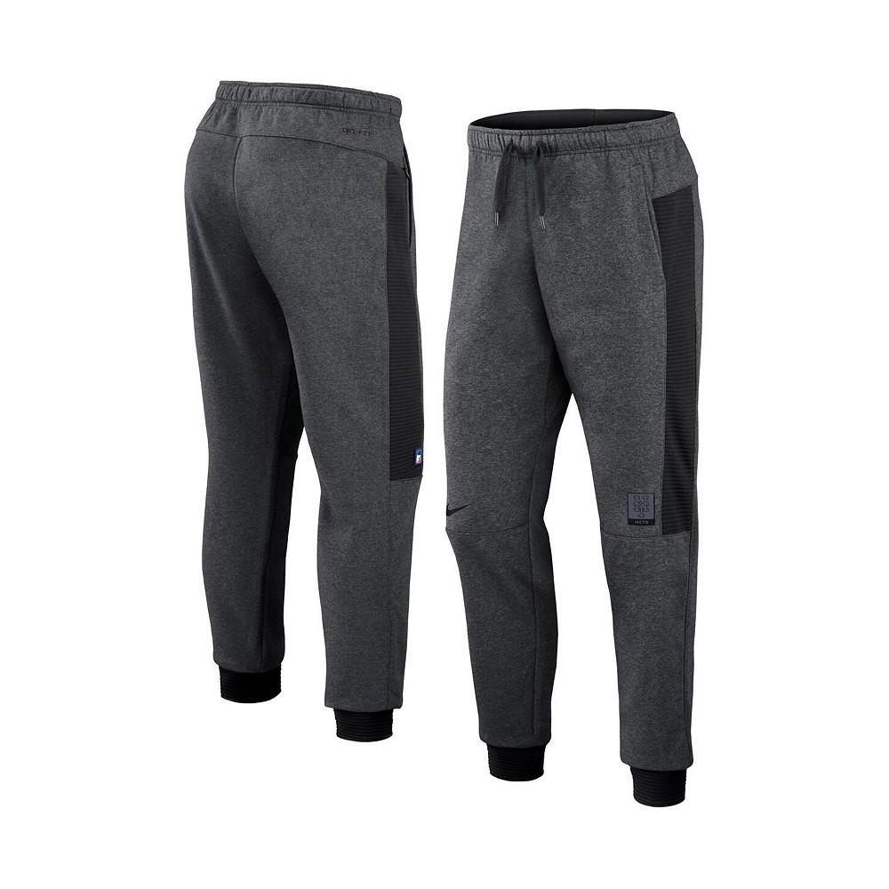 Men's Heathered Gray, Black New York Mets Authentic Collection Flux Performance Jogger Pants商品第1张图片规格展示