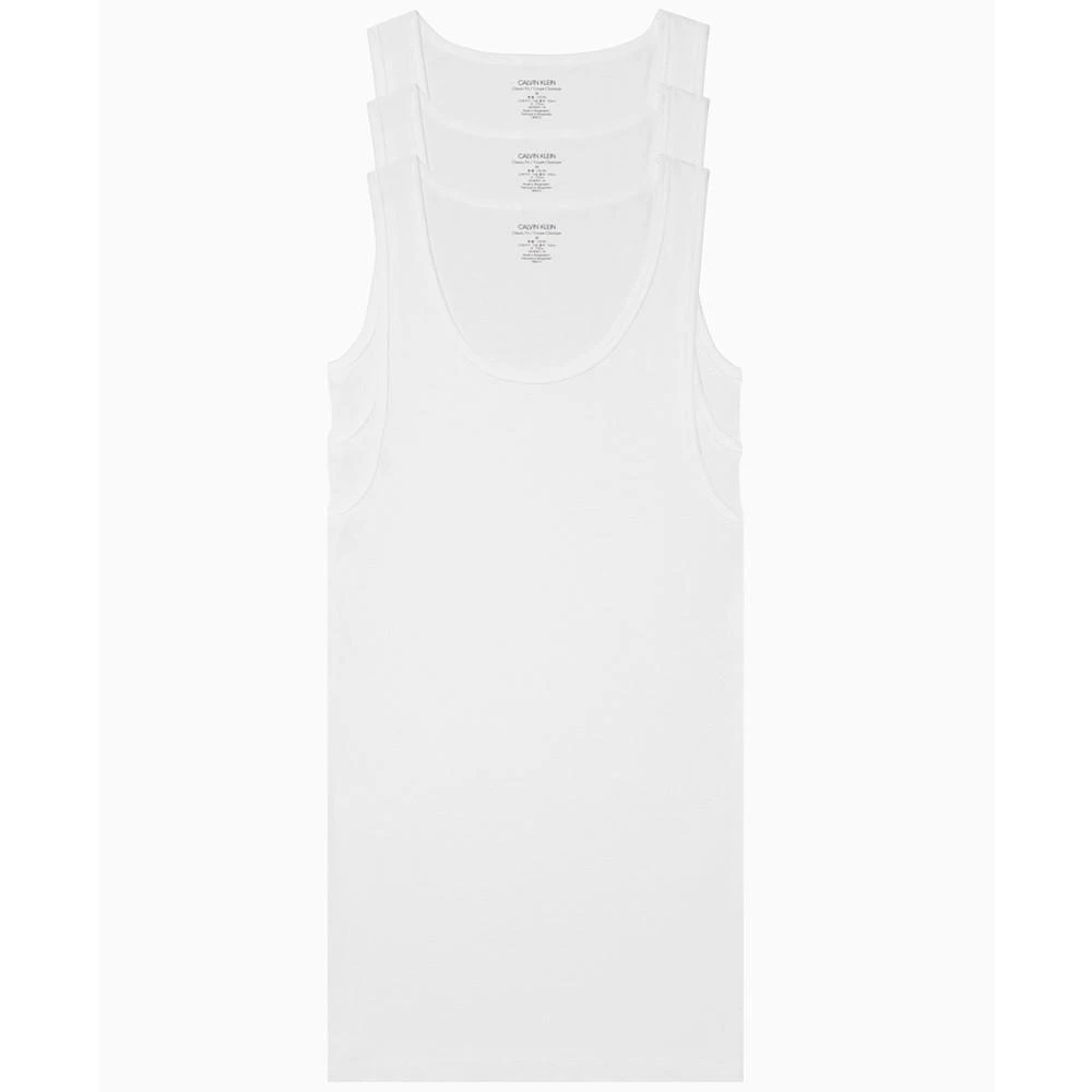 商品Calvin Klein|Men's Big & Tall Cotton Classics Tank 3 Pack,价格¥247,第1张图片