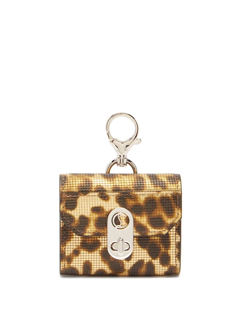商品Christian Louboutin|Elisa leopard-print leather AirPods Pro case,价格¥2078,第1张图片