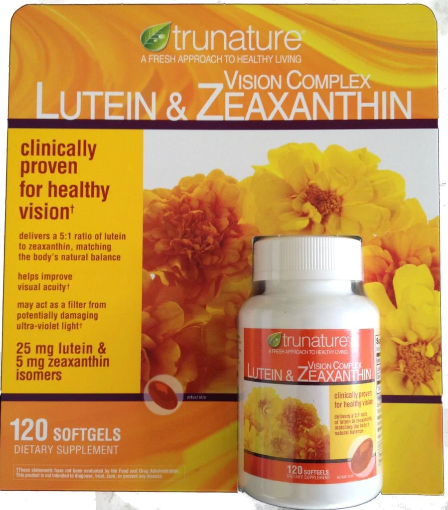 商品TruNature|Trunature Lutein and Zeaxanthin Softgels, 120 Count,价格¥195,第1张图片