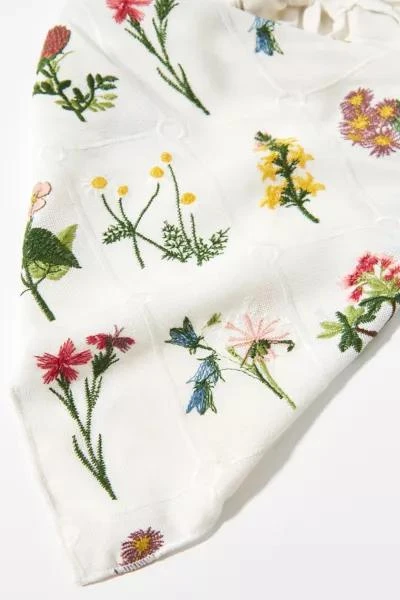 商品Urban Outfitters|Bouquet Embroidered Headscarf,价格¥113,第3张图片详细描述