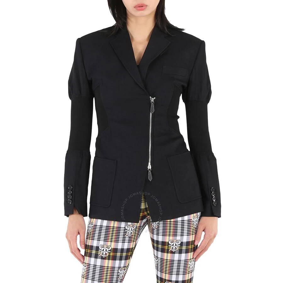 商品Burberry|Ladies Black Technical Twill Reconstructed Blazer,价格¥5028,第1张图片