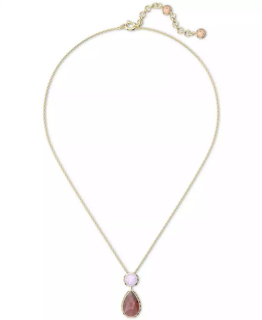 商品Swarovski|Gold-Tone Color Crystal 14-7/8" Reversible Pendant Necklace,价格¥878,第2张图片详细描述
