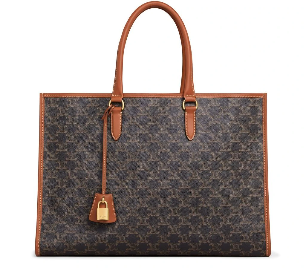 商品Celine|Horizontal cabas in Triomphe canvas and calfskin,价格¥17214,第1张图片