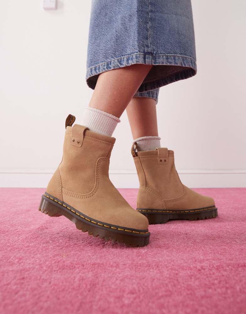 Shop Dr Martens Anistone Lo boots in savannah tan on Sale at  display picture 1
