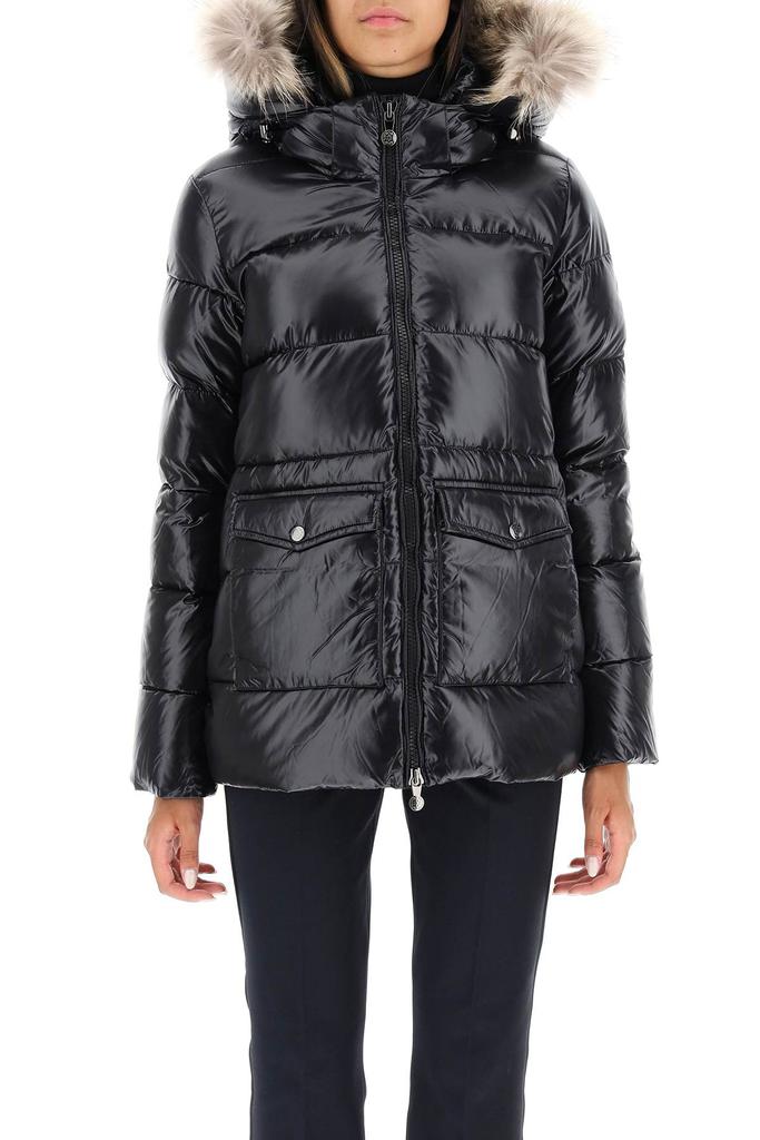 Pyrenex 'authentic shiny fur' hooded down jacket商品第2张图片规格展示