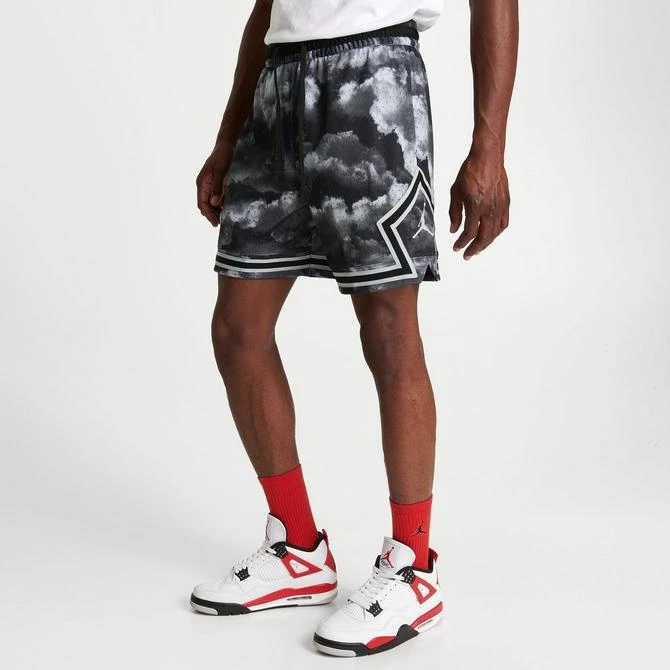 商品Jordan|Men's Jordan Dri-FIT Sport Mesh Graphic Print Diamond Shorts,价格¥223,第3张图片详细描述