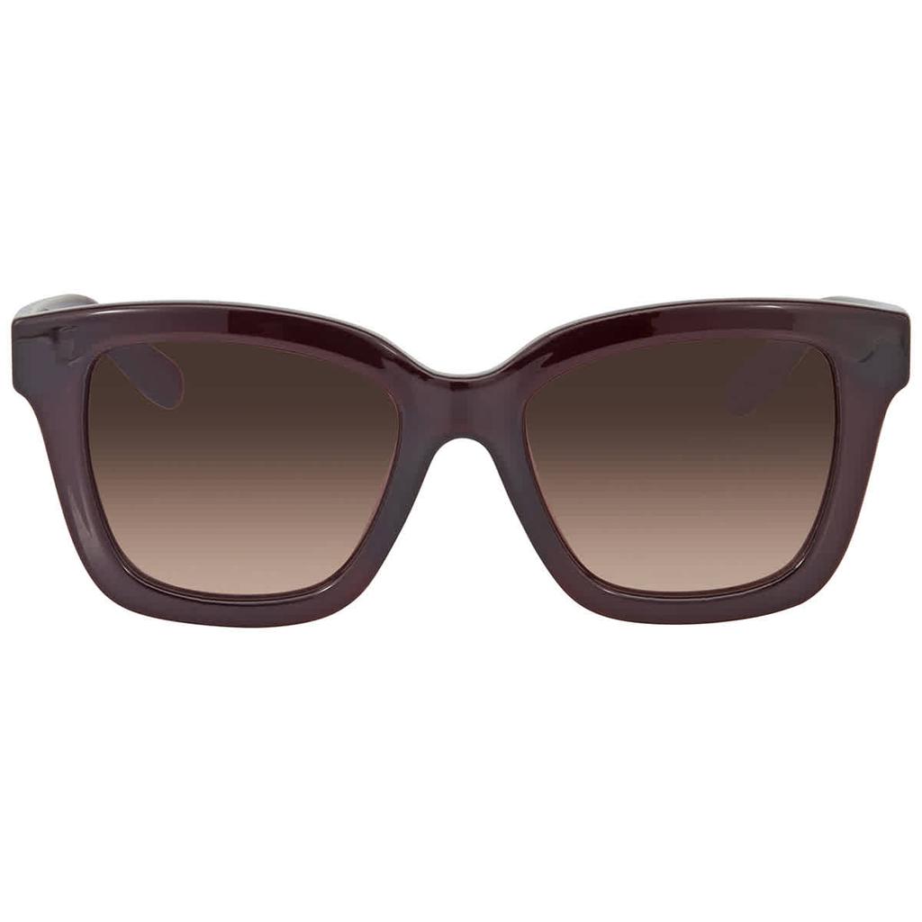 Salvatore Ferragamo Brown Square Ladies Sunglasses SF955S 613 53商品第2张图片规格展示