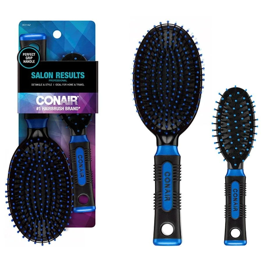 商品Conair|Professional Cushion Hairbrush, 2pc Multi-Size Set,价格¥45,第2张图片详细描述