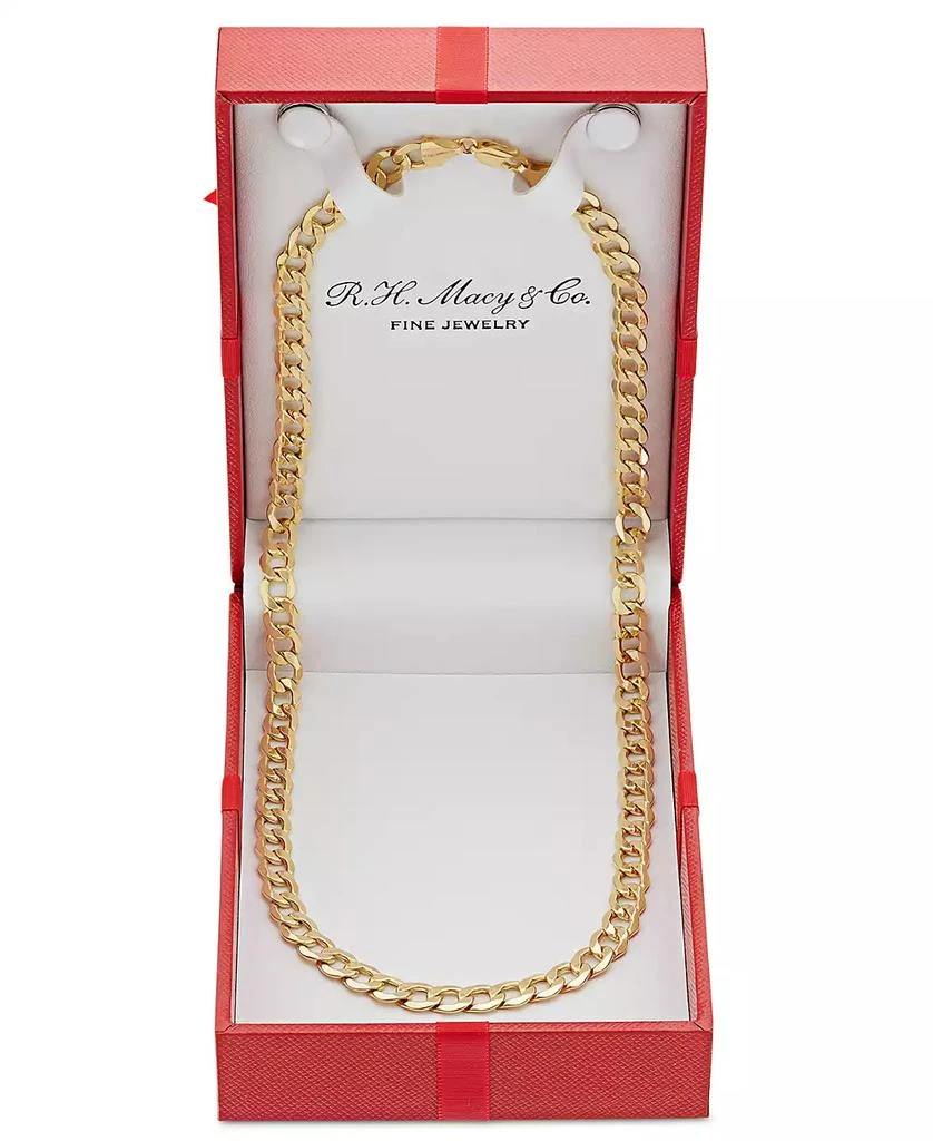 商品Italian Gold|22" Curb Link Chain Necklace (7mm) in 10k Gold,价格¥8352,第2张图片详细描述