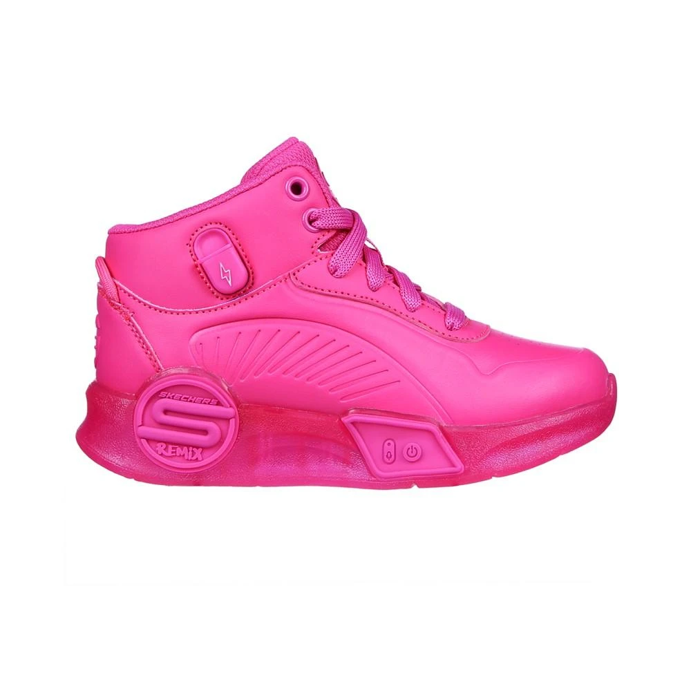 商品SKECHERS|Big Girls S-Lights Remix Light-Up Casual Sneakers from Finish Line,价格¥225,第2张图片详细描述