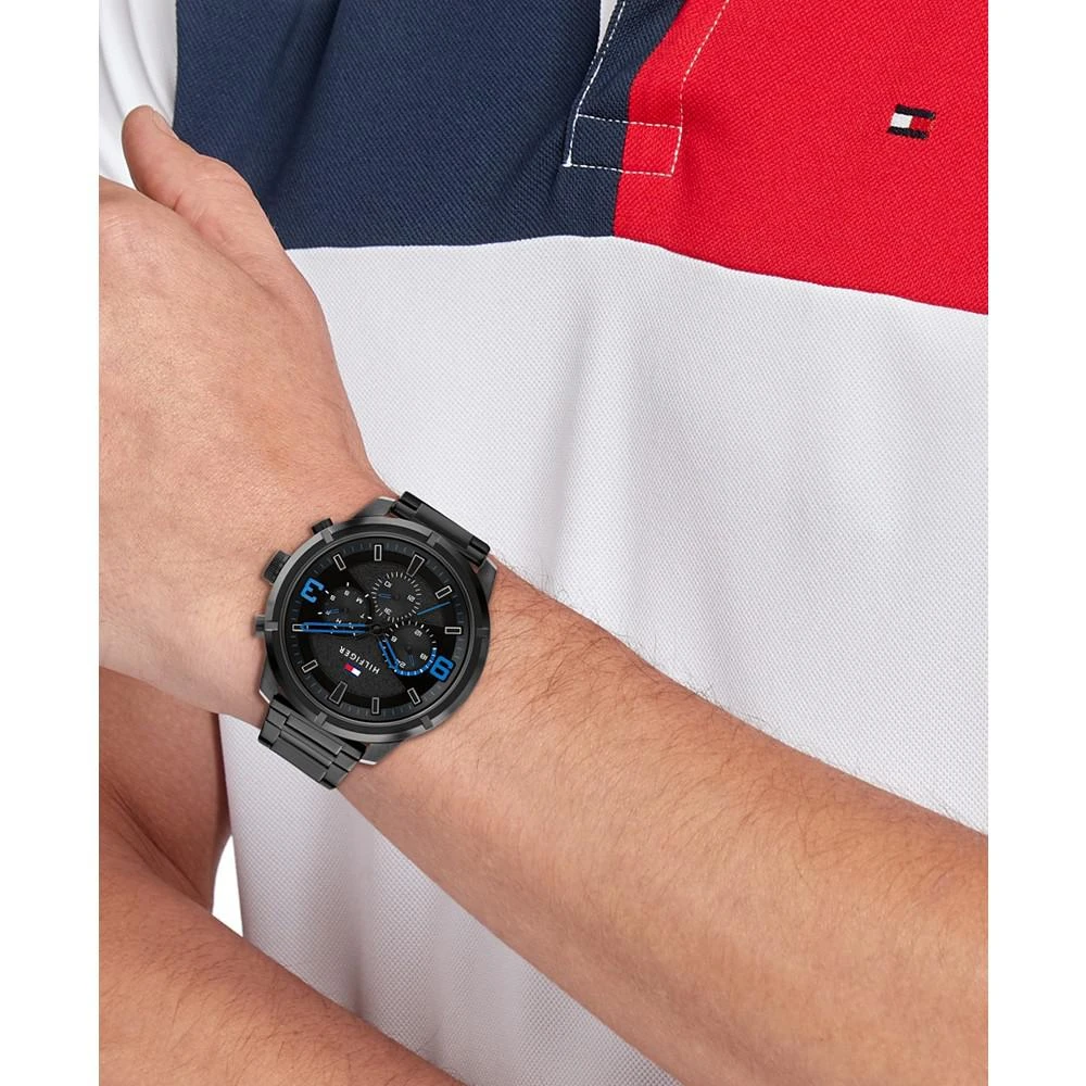 商品Tommy Hilfiger|Men's Multifunction Black Stainless Steel Link Bracelet Watch,价格¥1178,第4张图片详细描述