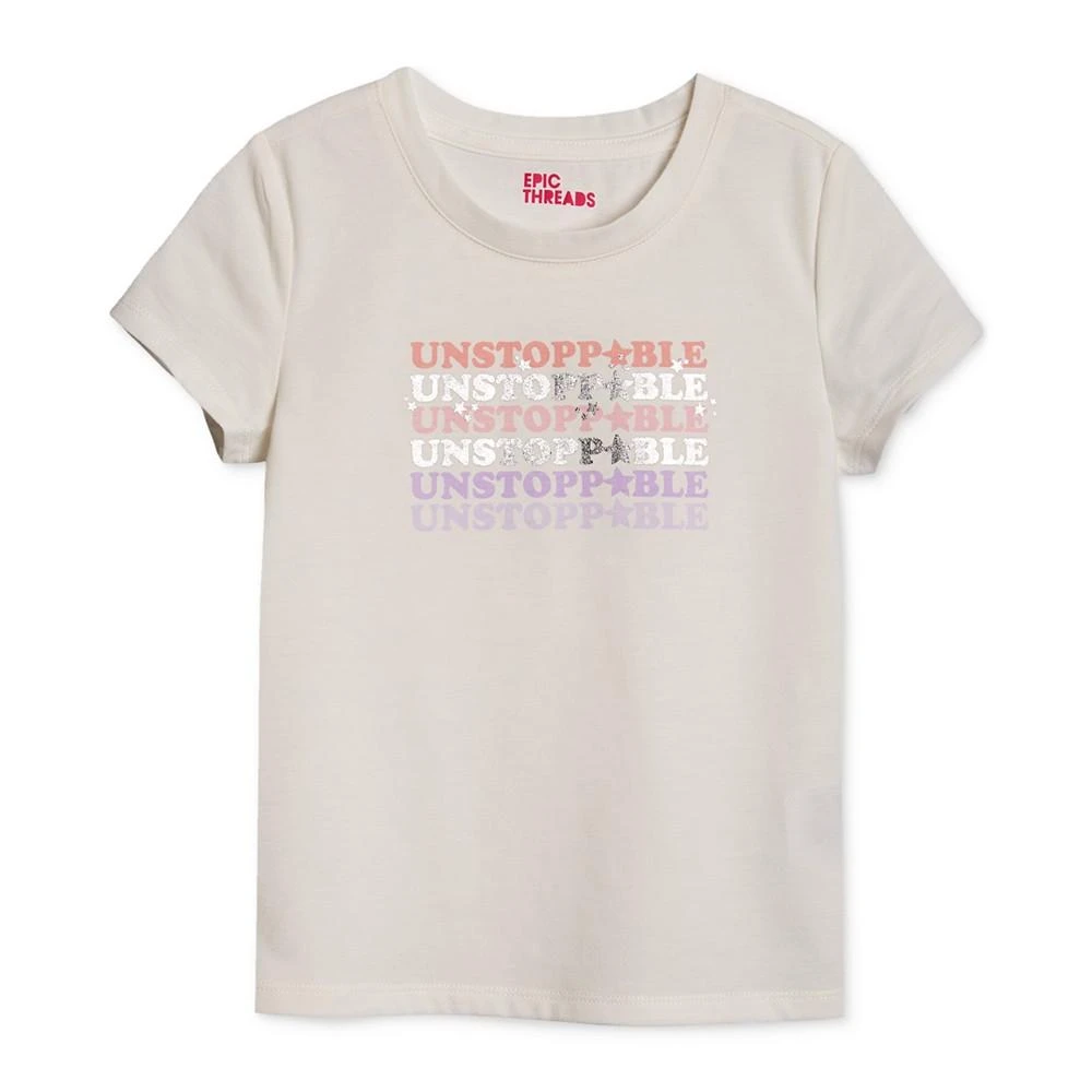 商品Epic Threads|Little Girls Unstoppable Graphic T-shirt, Created For Macy's,价格¥24,第2张图片详细描述