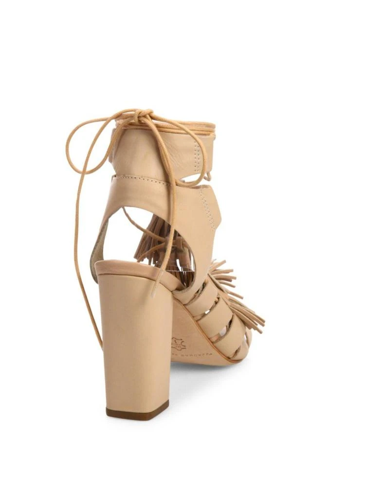 商品Loeffler Randall|Tasseled Lace-Up Leather Sandals,价格¥2074,第2张图片详细描述