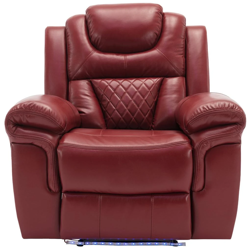Streamdale Home Theater Seating Manual Recliner Chair With LED Light Strip 商品