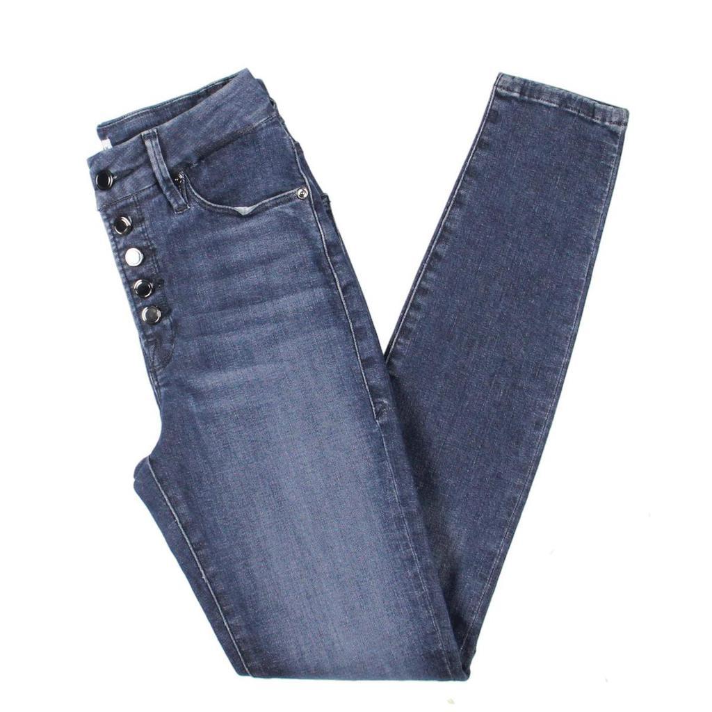 商品Good American|Good American Womens High Rise Button Fly Skinny Jeans,价格¥522,第4张图片详细描述